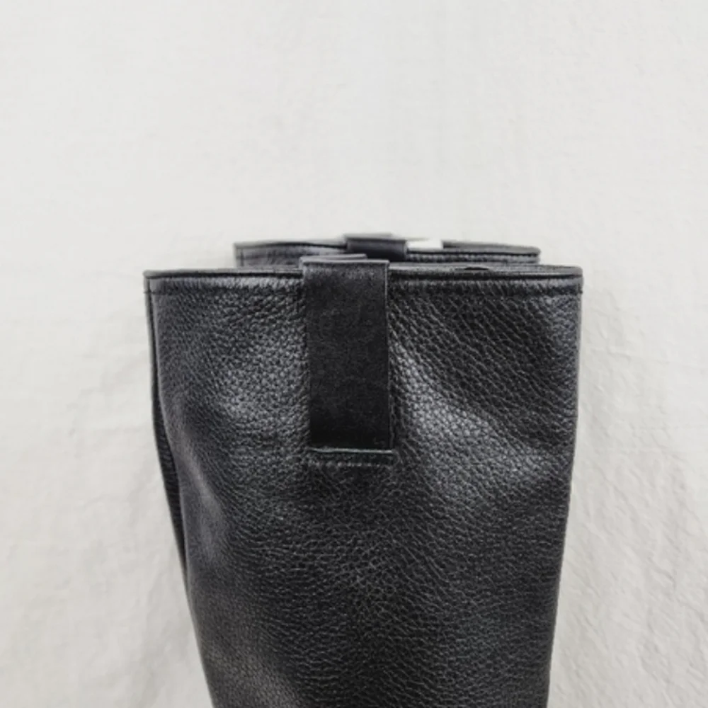 Vince Camuto leather black kabollans knee high boots